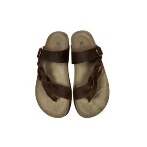 NEW IN BOX! Women's White Mountain Crawford Sandals, Brown Leather, Size 8